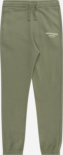 Abercrombie & Fitch Pantalon en vert clair / orange / blanc, Vue avec produit