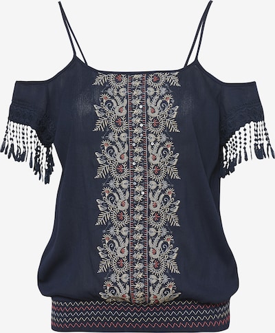 KOROSHI Toppi värissä beige / laivastonsininen / punainen, Tuotenäkymä