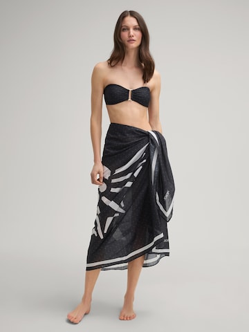 JOOP! Beach towel 'Pareo' in Black: front