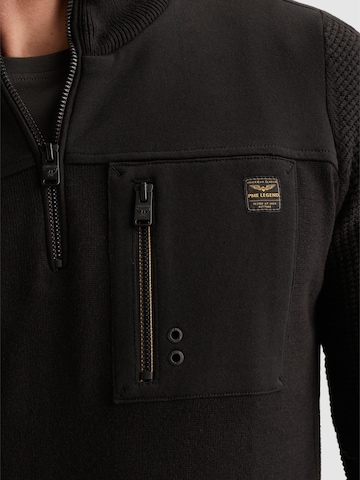 PME Legend - Jersey 'Pullover with half zipper' en negro