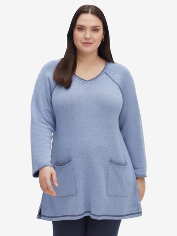 SHEEGO Sweater in Blue: front