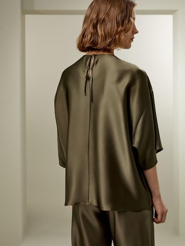 Camicia da donna 'LILYSILK Lässige Rundhals Seide Bluse' di Lilysilk in verde