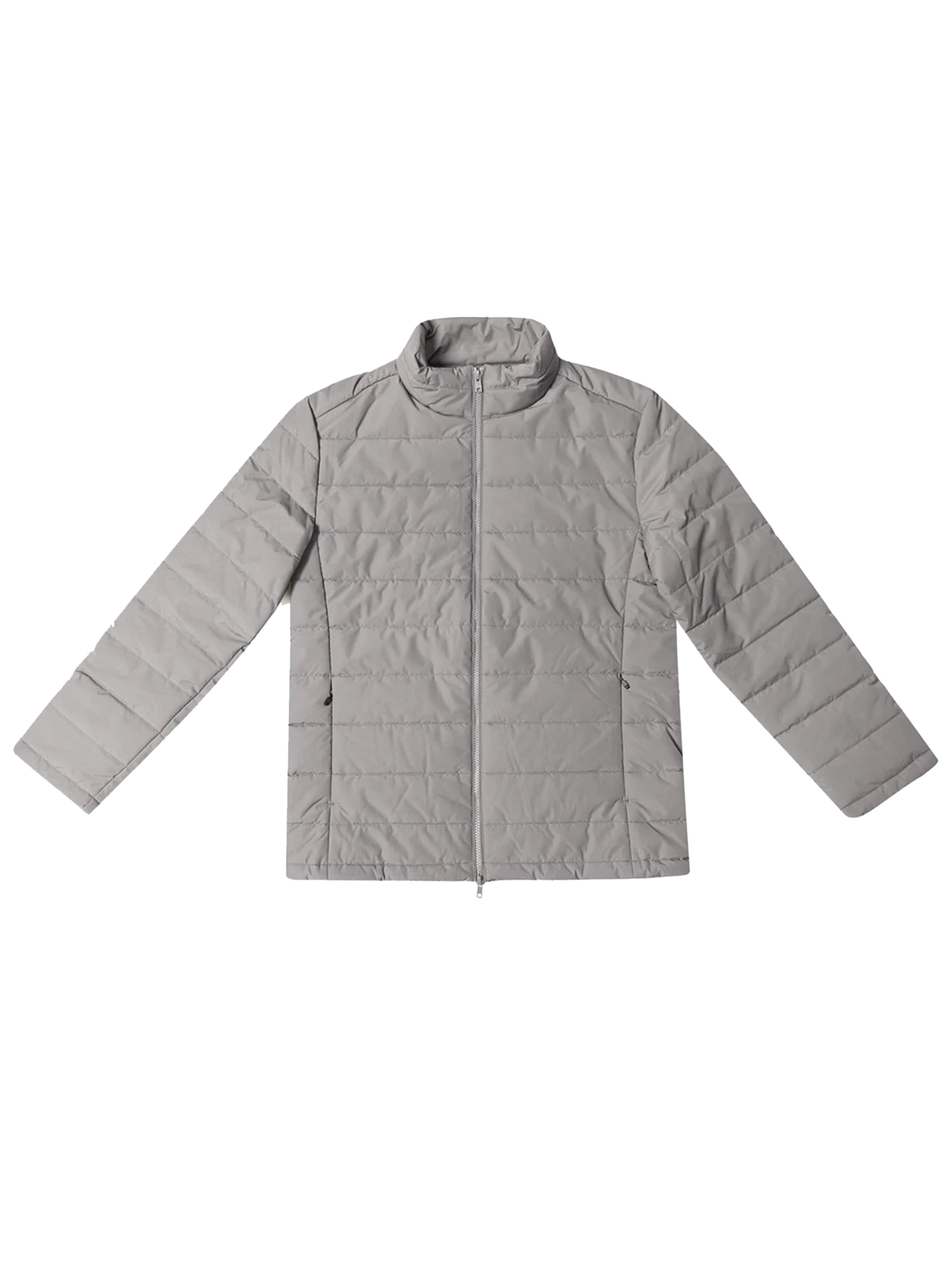 GOBI Cashmere Übergangsjacke 'Men's CashmereTECH Jacket'‌‌‌‌‌‌‌‌‌‌ in Grau: Vorderseite