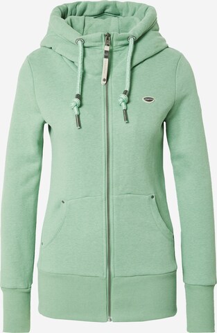 Ragwear Zip-Up Hoodie 'NESKA' in Green: front