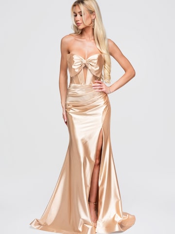 Ombre Evening dress in Gold: front