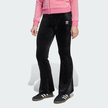 ADIDAS ORIGINALS Flared Trousers in Black: front