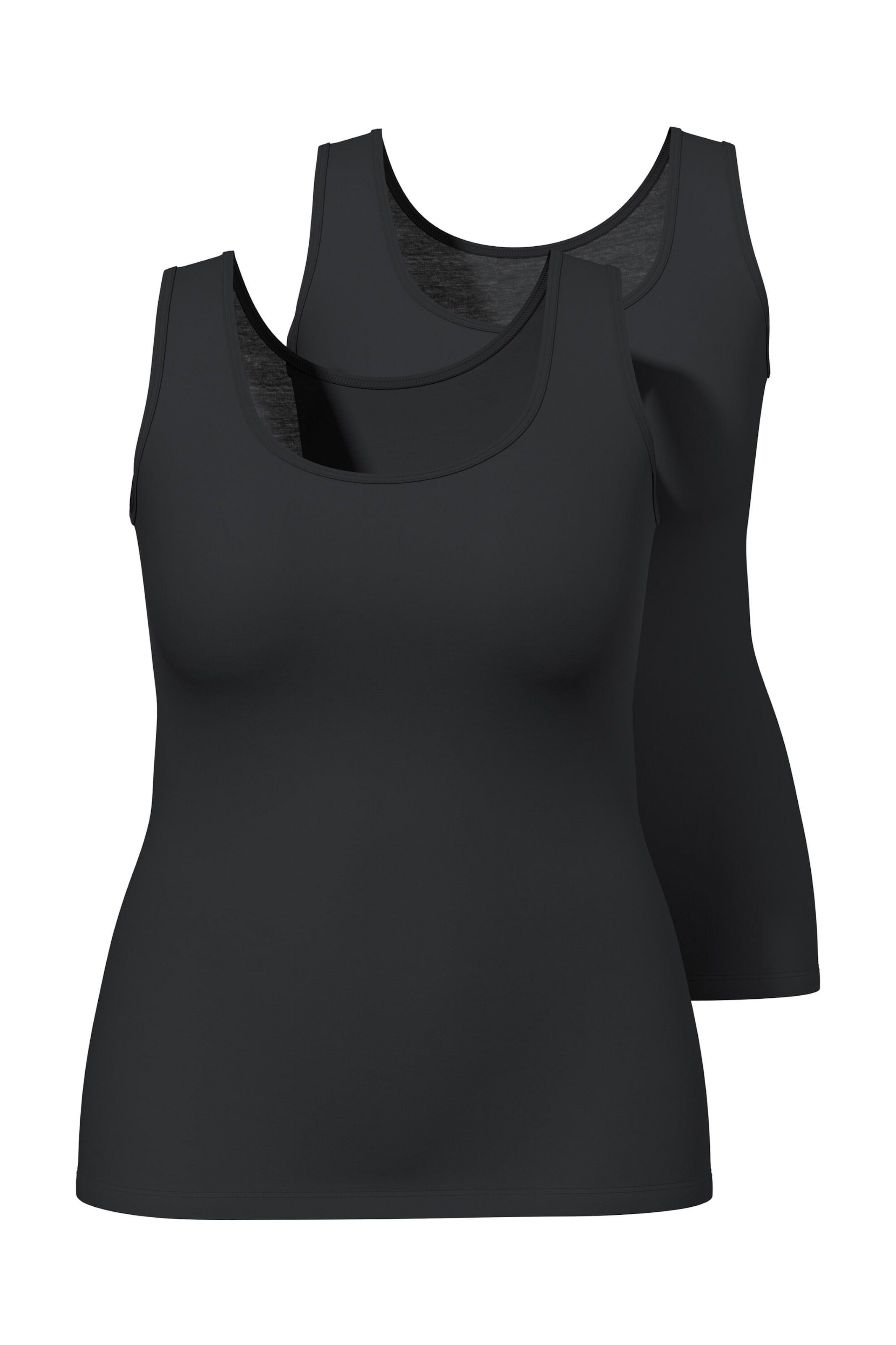 Ulla Popken Undershirt in Black: front