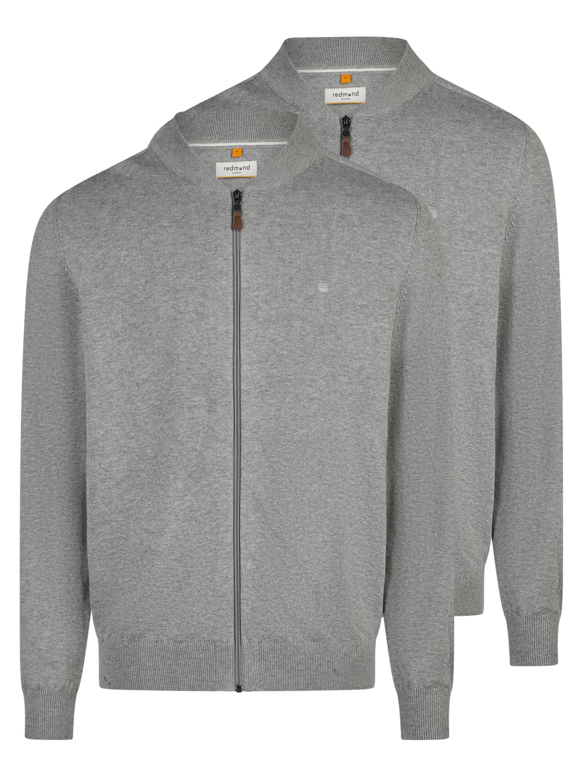 redmond Knit cardigan 'Basic' in Grey: front