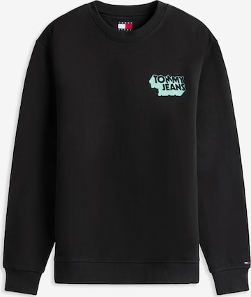 Tommy Jeans Суичър в черно: отпред
