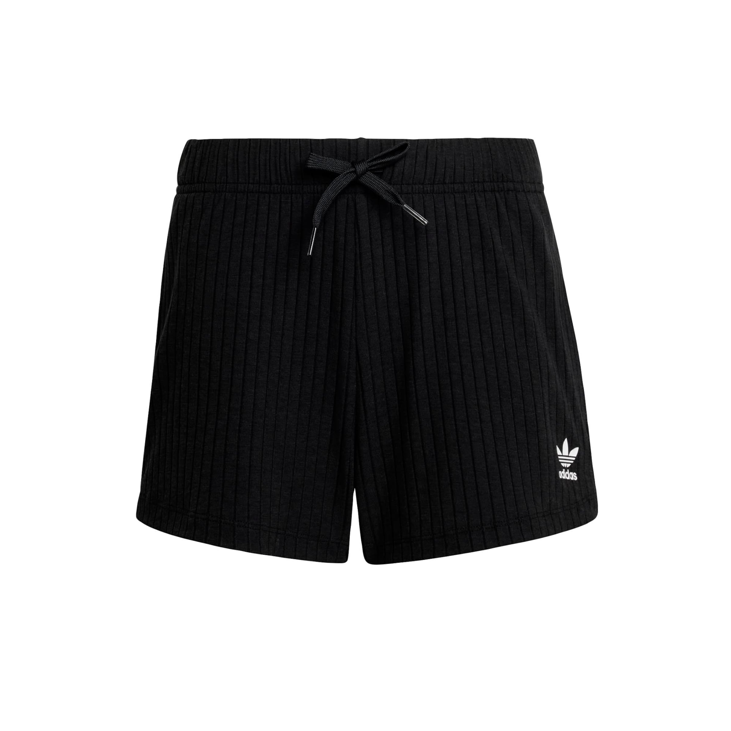 ADIDAS ORIGINALS Avar lõige Püksid 'Ribbed Shorts', värv must: eest vaates