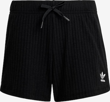 ADIDAS ORIGINALS Штаны 'Ribbed Shorts' в Черный: спереди