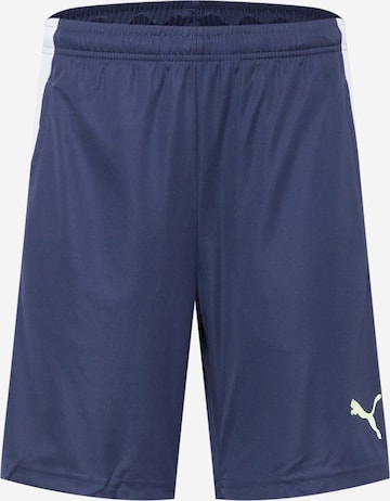 PUMA Спортен панталон 'TeamLIGA' в синьо: отпред