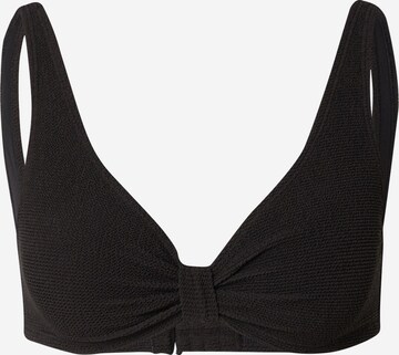 & Other Stories Triangle Bikini top in Black: front