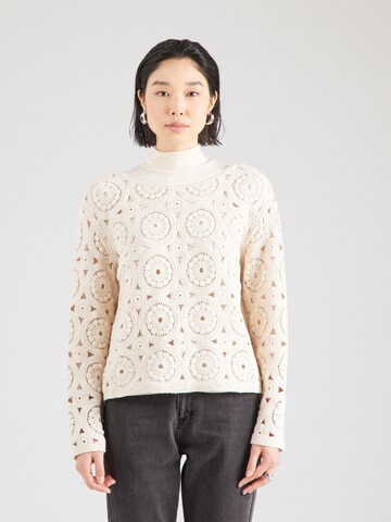 Pull-over VERO MODA en beige : devant