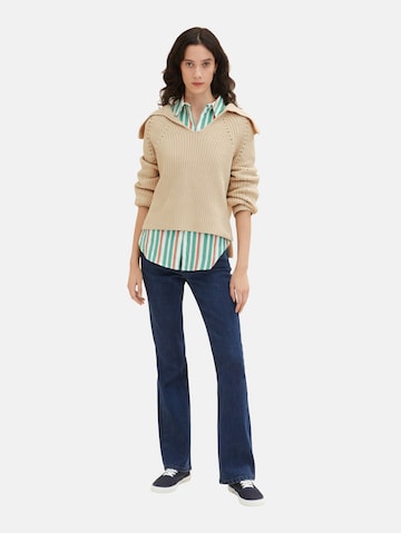 TOM TAILOR Pullover in Beige