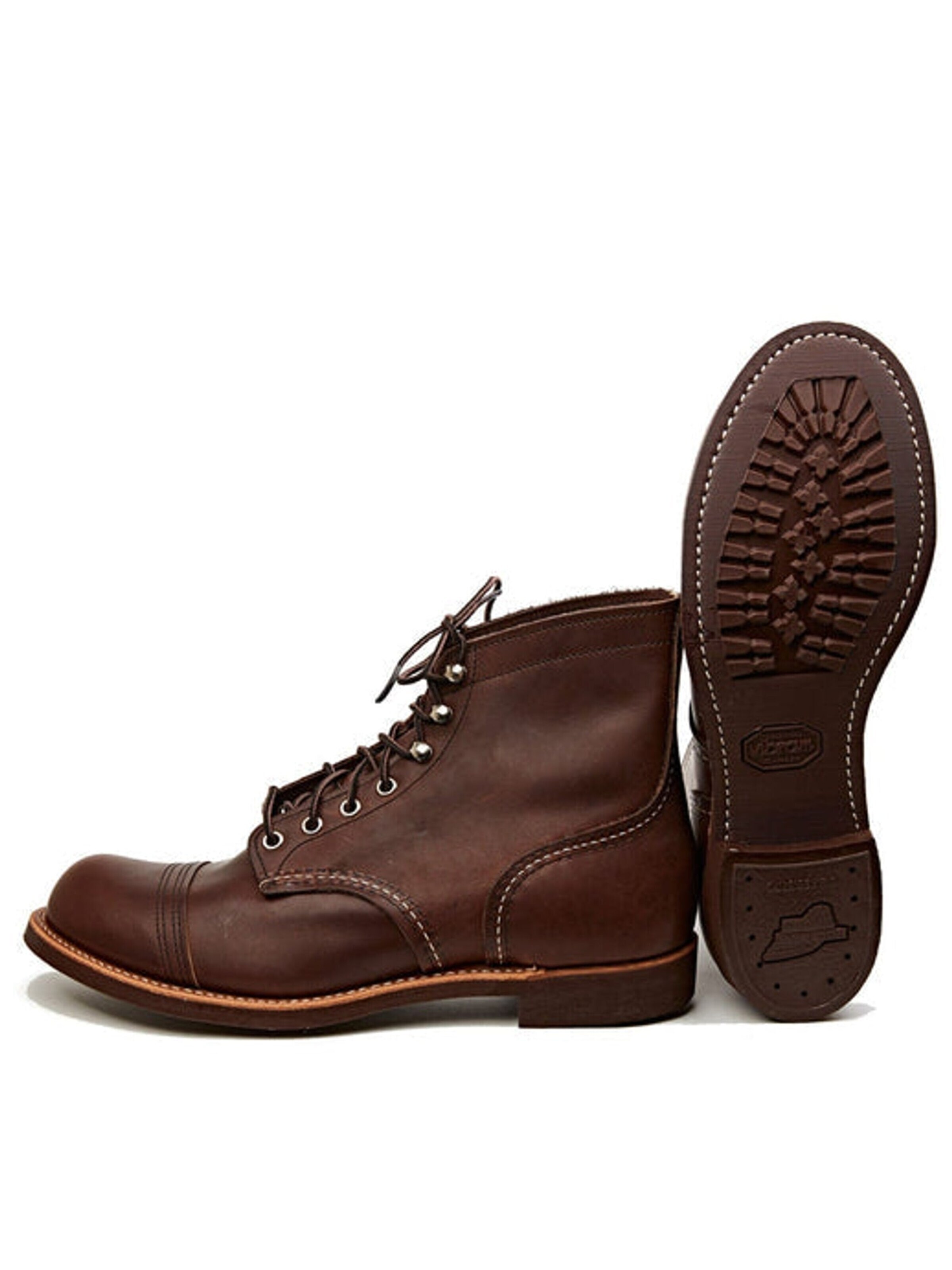 RED WING SHOES Lace-up boot '8111 Iron Ranger Amber Harness' in Brown