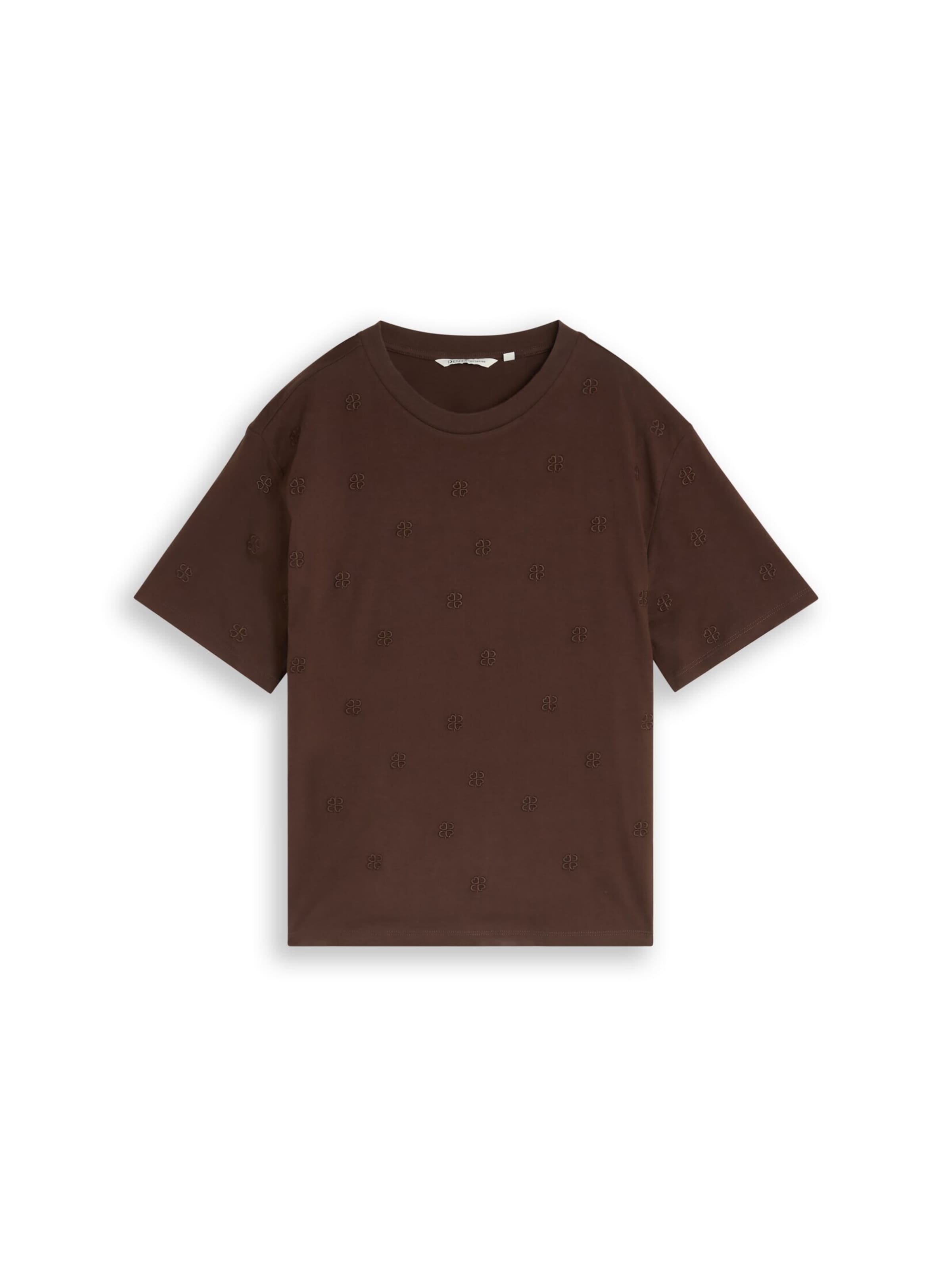 TOM TAILOR DENIM T-Shirt in Braun: Vorderseite