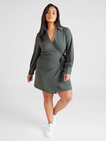 ABOUT YOU Curvy Shirt Dress 'Ivana' in Green