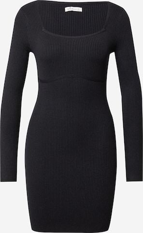 HOLLISTER Knitted dress in Black: front