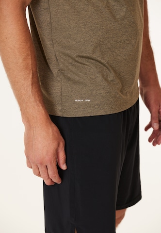 ENDURANCE Regular Fit Sportshirt 'Mell' in Braun
