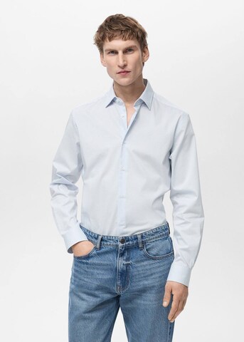 MANGO MAN Regular fit Button Up Shirt 'Play' in Blue: front