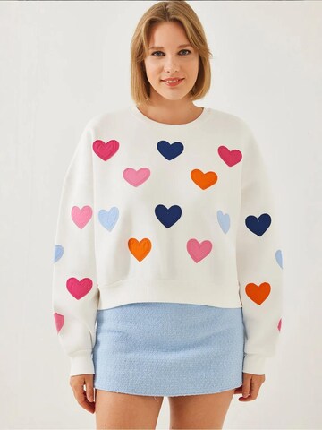 Bianco Lucci - Sweatshirt em branco: frente