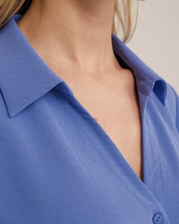 WE Fashion Bluse in Blau