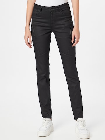 Coupe slim Jean 'MAJA' PULZ Jeans en noir : devant