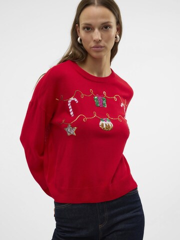 VERO MODA Pullover i rød