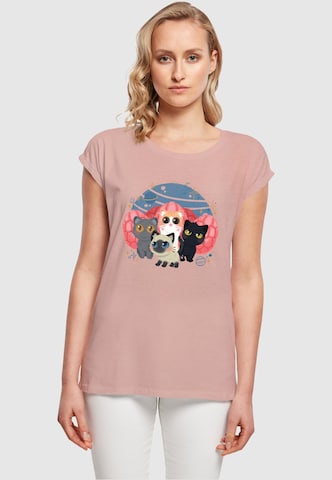 T-shirt 'The Marvels - Flerkittens Chibbi' ABSOLUTE CULT en rose : devant