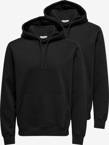 Only & Sons Sweatshirt 'Connor' in Black: front