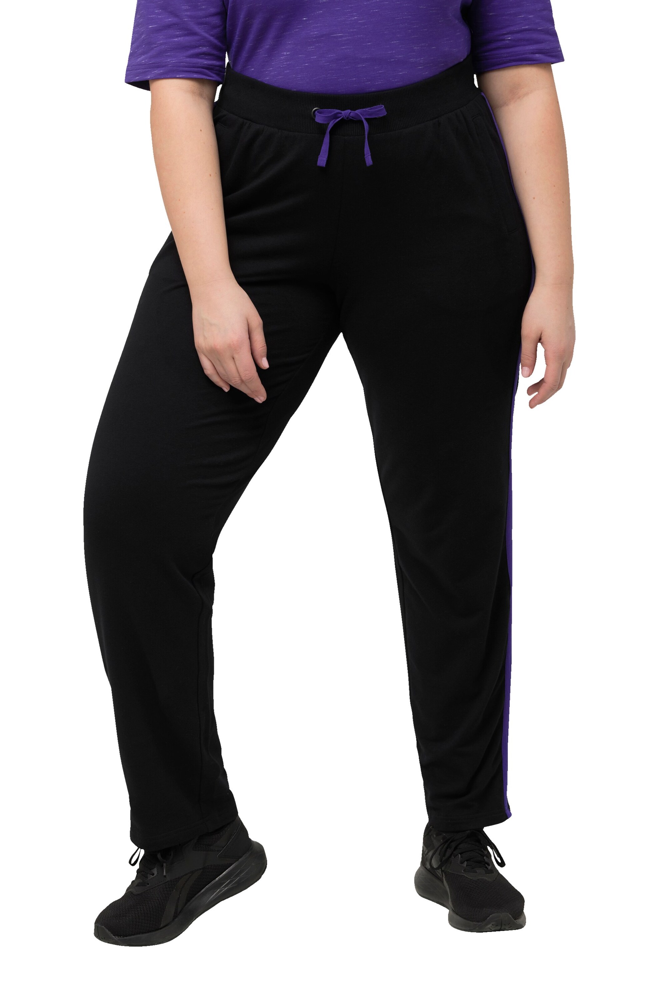 Ulla Popken Jogginghose in Schwarz: Vorderseite