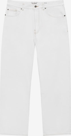 Pull&Bear Loosefit Jeans in Wit: voorkant