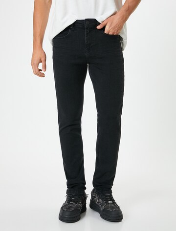 Koton Flared Jeans 'Brad' in Zwart: voorkant