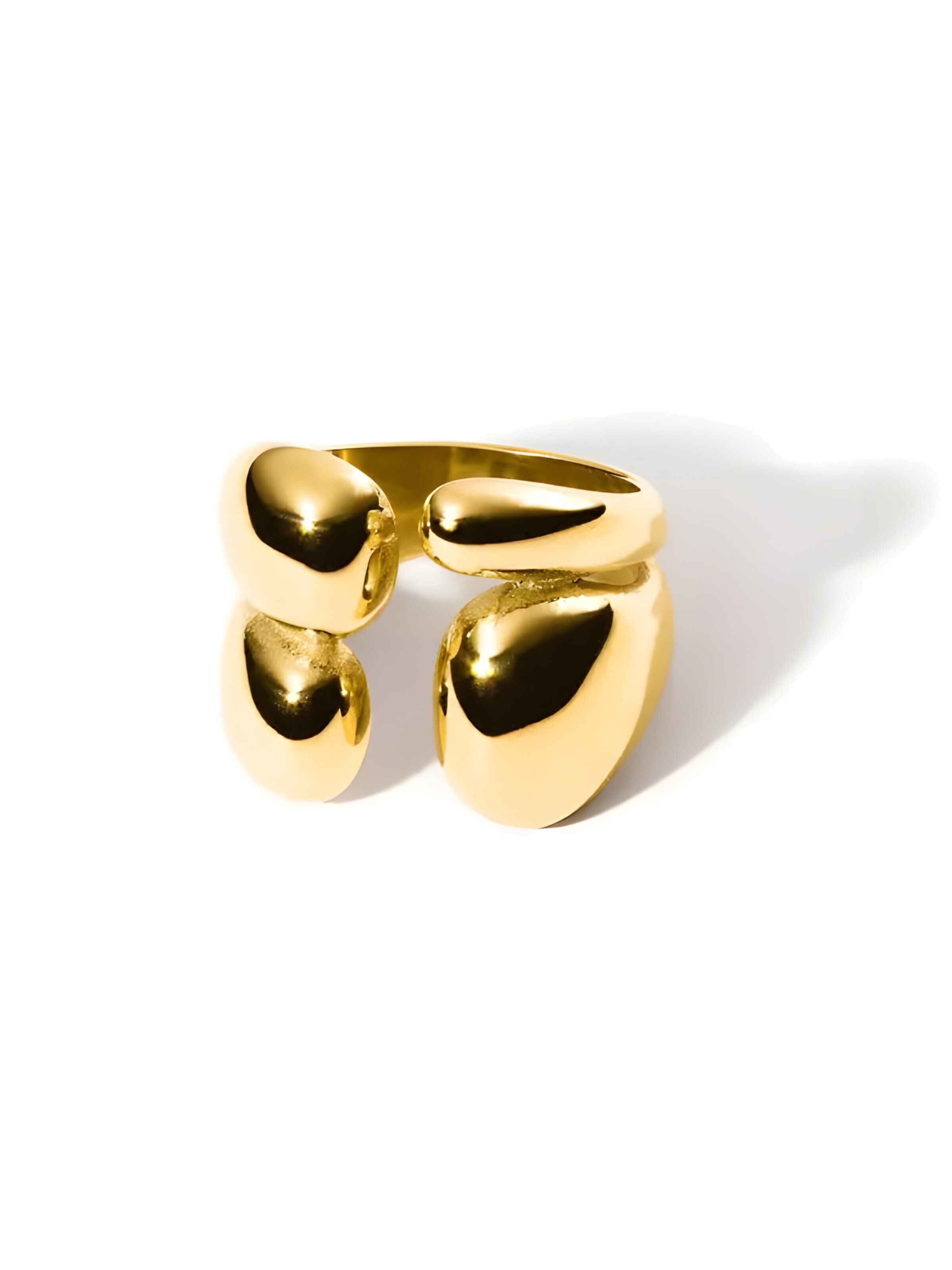 hiBALI Ring 'Chunky'‌‌‌‌ in Gold: Vorderseite