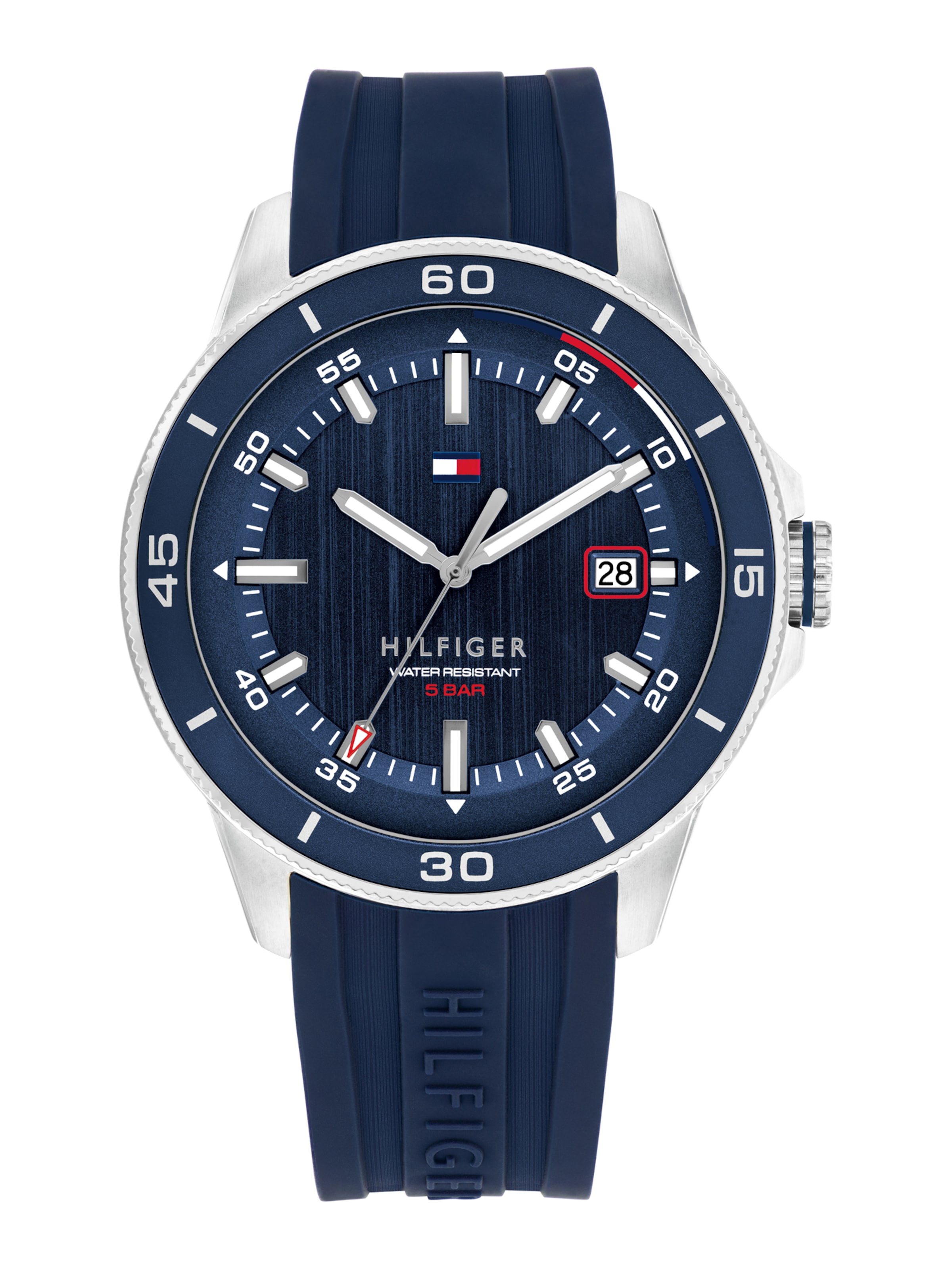 Ceas analogic 'REMY' de la TOMMY HILFIGER pe argintiu: față
