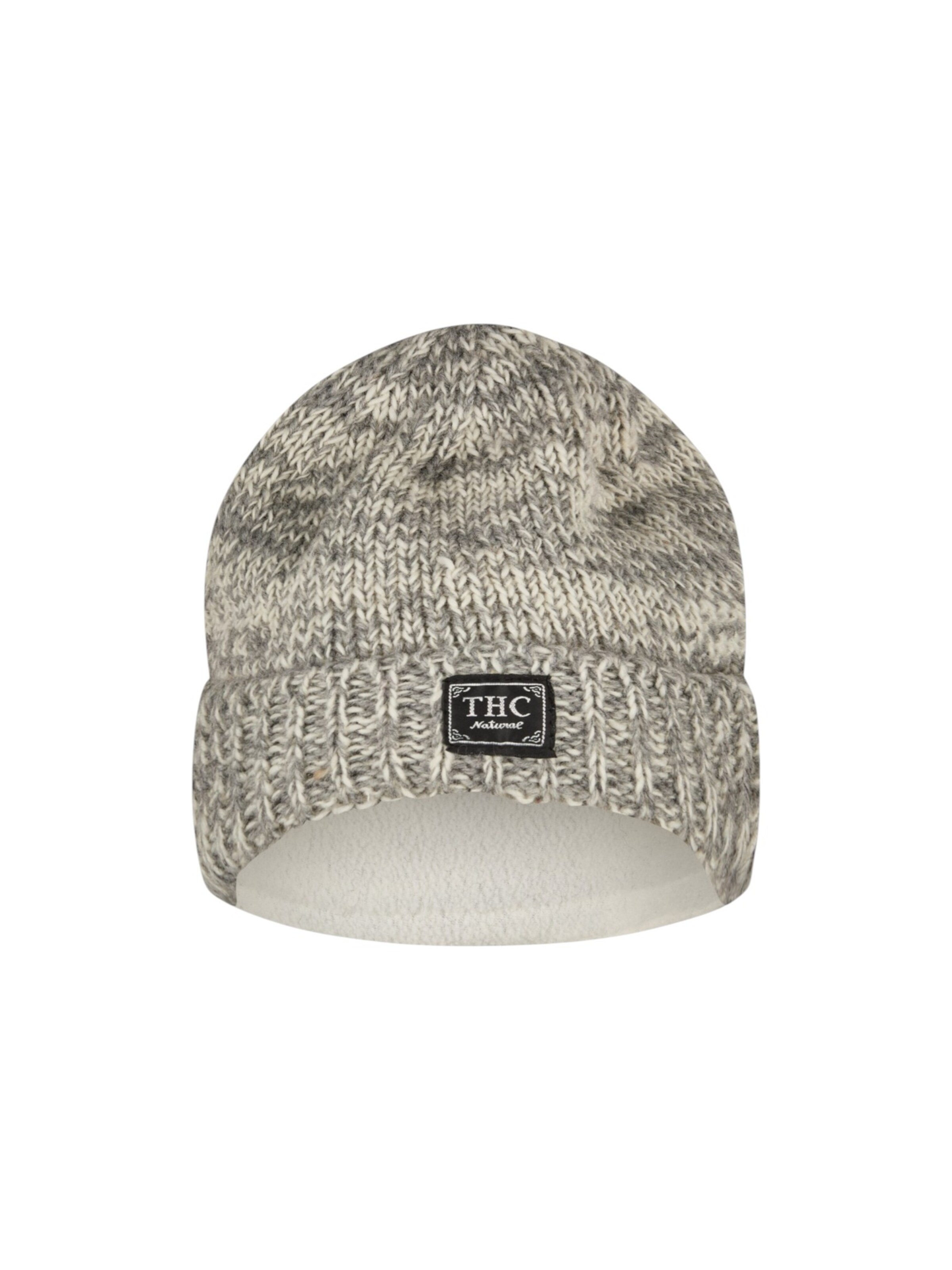 THC Natural Line Beanie 'THC  812' in Beige: front