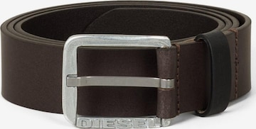 DIESELRemen 'LOGO B-BASIC LEATHER BELT' - smeđa boja: prednji dio