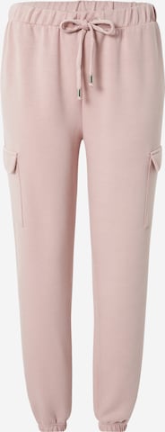 Warehouse Tapered Cargo Pants in Pink: front