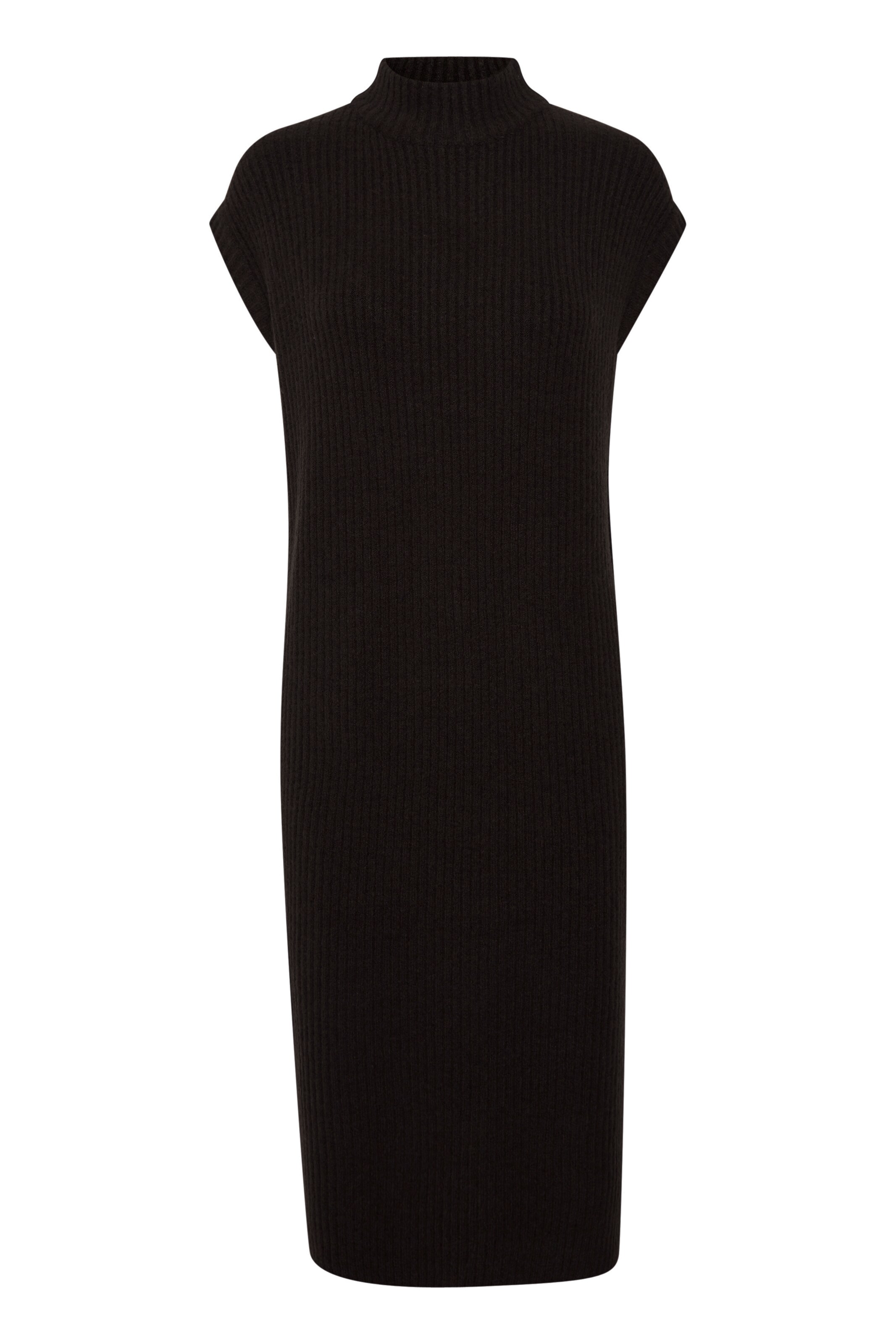 b.young Strickkleid 'NORA' in Schwarz: Vorderseite