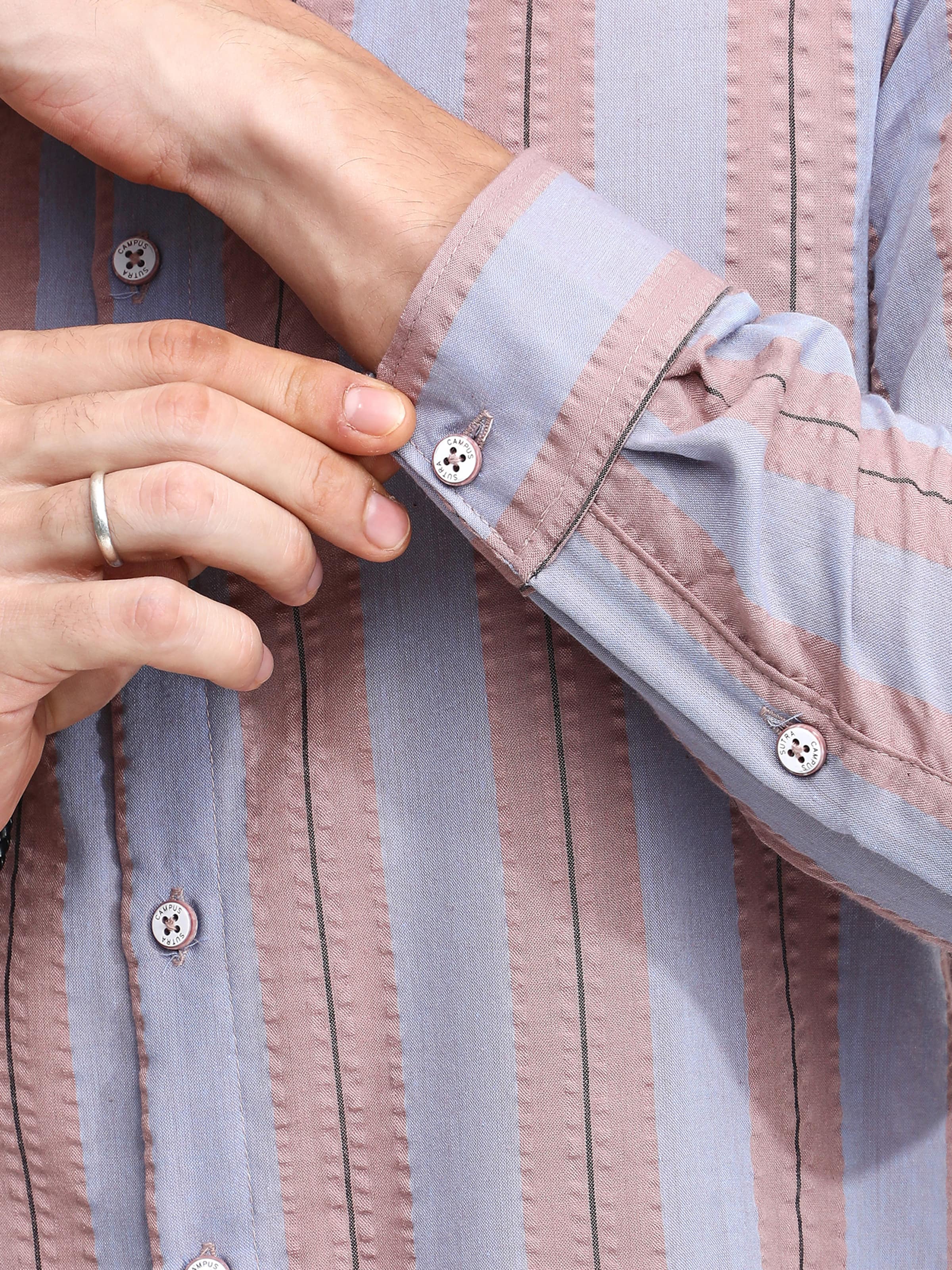 Campus Sutra Regular fit Button Up Shirt 'Tiphanie' in Blue