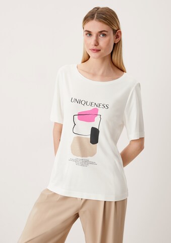 s.Oliver BLACK LABEL T-Shirt in Beige: Vorderseite