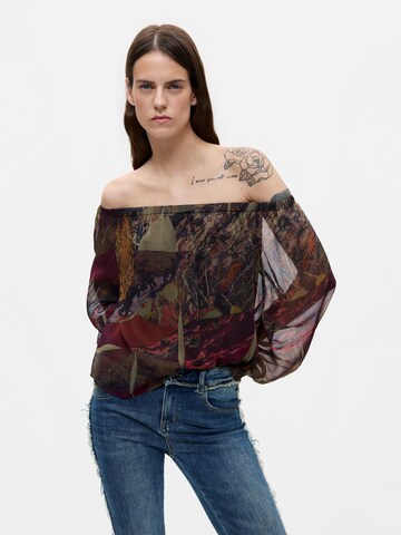 Desigual - Blusa en verde: frente
