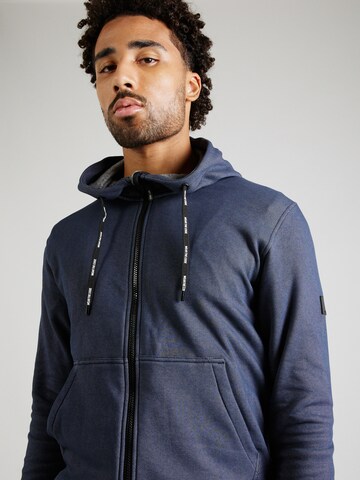 INDICODE JEANS - Sudadera con cremallera 'Duff' en azul