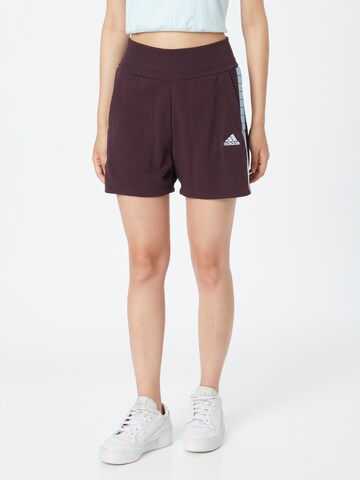 ADIDAS SPORTSWEAR Loose fit Workout Pants 'Tiro' in Red: front