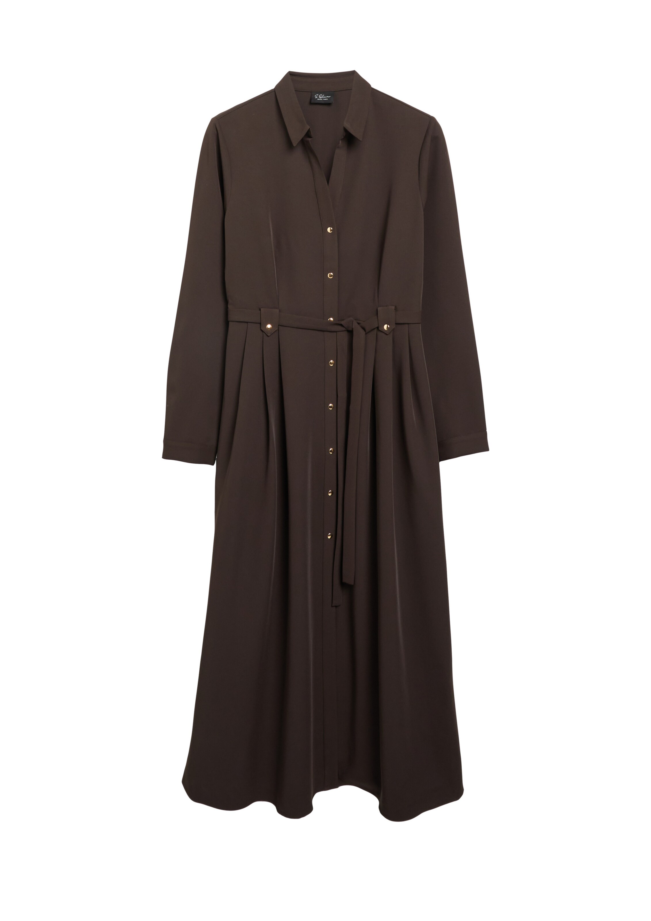 s.Oliver Robe-chemise en 34 en brun foncé, Vue avec produit