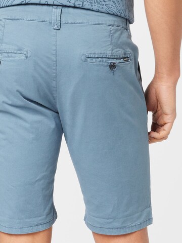 GARCIA Úzky strih Chino nohavice - Modrá