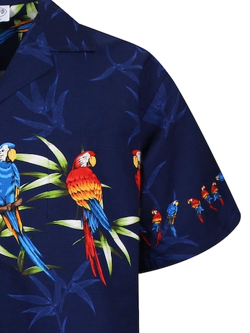 Pacific Legend Regular fit Button Up Shirt 'Papagei' in Blue