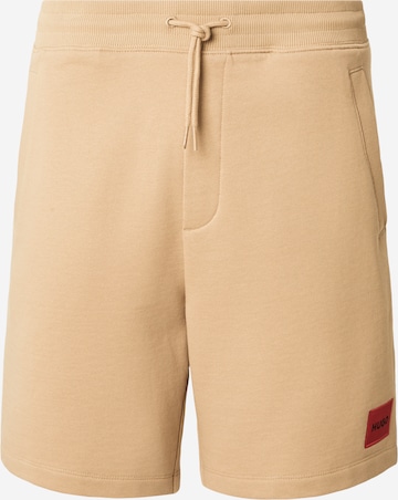 HUGO - Pantalón 'Diz' en beige: frente