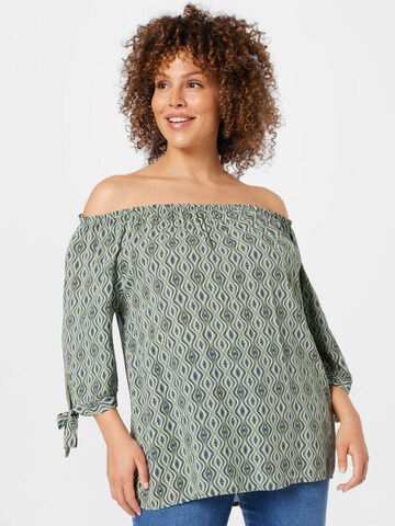 Z-One Blouse 'Lotty' in Groen: voorkant